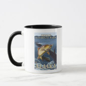 Mug Trout Fishing Cross-Section 3 (Gauche)