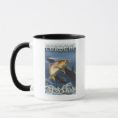 Mug Trout Fishing Cross-Section - Cordova, Alaska (Gauche)