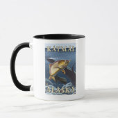 Mug Trout Fishing Cross-Section - Katmai, Alaska (Gauche)