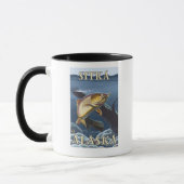 Mug Trout Fishing Cross Section - Sitka, Alaska (Gauche)