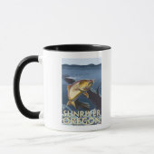 Mug Trout Fishing Cross-Section - Sun River, (Gauche)