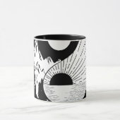 Mug Trouver l'équilibre Zen Yin Yang Noir Blanc (Centre)