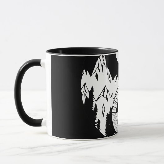 Mug Trouver l'équilibre Zen Yin Yang Noir Blanc (Gauche)