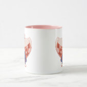 Mug Trouver mon coeur : Bloc de verrou en forme de coe (Centre)