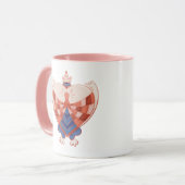 Mug Trouver mon coeur : Bloc de verrou en forme de coe (Devant gauche)