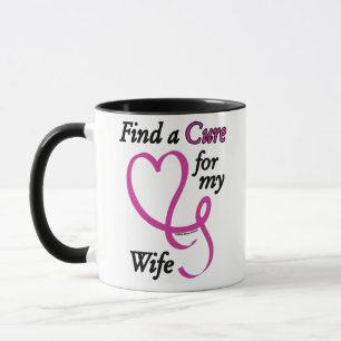 Mug Trouver un remède/coeur/femme...Cancer du sein