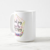 Mug Trouvez La Joie Dans Le Voyage (Devant gauche)