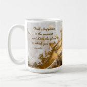 Mug Trouvez le Bonheur dans le moment... Citation de L (Gauche)