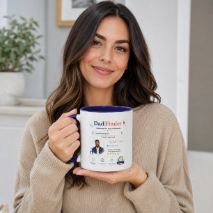 Mug Trouvez Papa Coloré Profil D'appréciation Du Père
