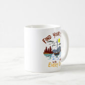 Mug Trouvez votre calme à chaque lancer (Devant droit)