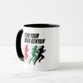 Mug Trouvez votre marathonien kenyan intérieur (Devant gauche)