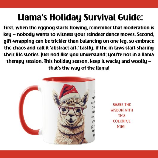 Mug Truc De Vacances Drôle D'Une Llama