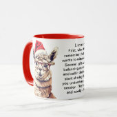 Mug Truc De Vacances Drôle D'Une Llama (Devant gauche)