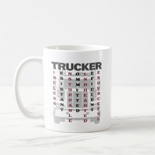 Mug Trucker Acrostique résistant infatigable (Gauche)