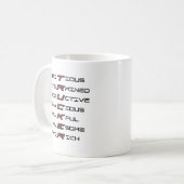 Mug Trucker Acrostique Traits Professionnels Force (Devant gauche)