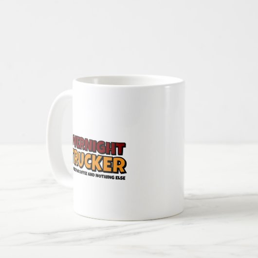 Mug Trucker de nuit, conducteur amusant (Devant gauche)