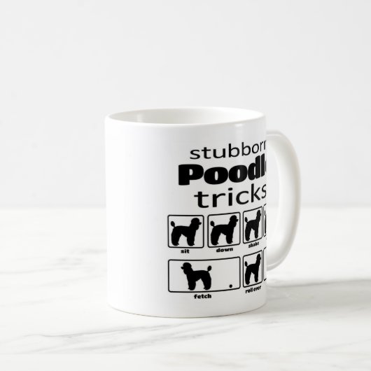 Mug Trucs de caniche têtus (Devant droit)