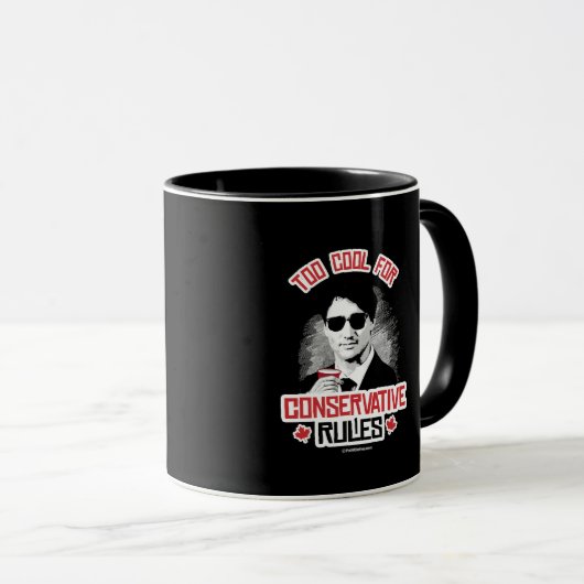 Mug Trudeau - trop cool pour des règles conservatrices (Devant droit)