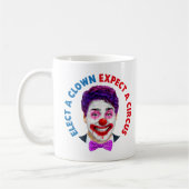 Mug Trudeau visage clown, élire un clown attendre un c (Gauche)