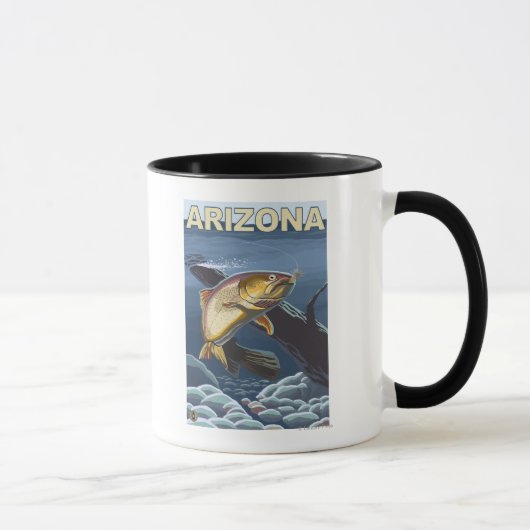 Mug Truite à couteaux PêcheArizona (Droite)