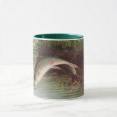 Mug Truite de ruisseau Leaping par S.A. Kilbourne Pois (Centre)