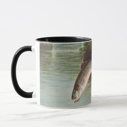 Mug Truite de ruisseau Leaping par Samuel Kilbourne (1 (Gauche)