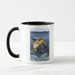Mug Truite pêchant la section transversale - Montana