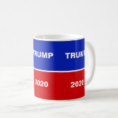 Mug Trump 2020 sur le bleu rouge et blanc (Devant droit)