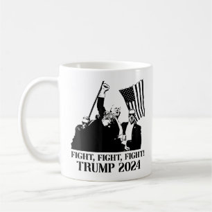 Mug Trump 2024 Combat Combat Combat - Trump Président
