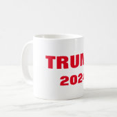 Mug Trump 2024 Cool blanc rouge Fête cadeau Favor Cust (Devant gauche)