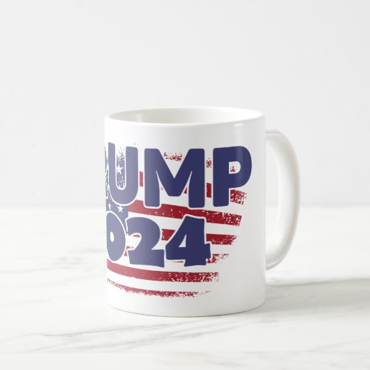 Mug Trump 2024 - Drapeau américain (Devant droit)