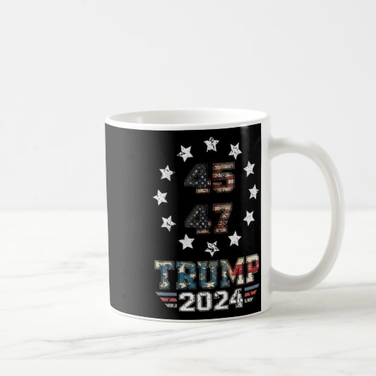 Mug Trump 2024 Drapeau américain 2 côté (Droite)