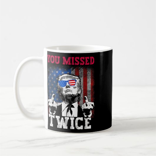 Mug Trump 2024 Drapeau américain que vous avez manqué  (Gauche)