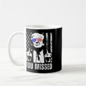 Mug Trump 2024, Drapeau américain, vous avez manqué dr (Gauche)