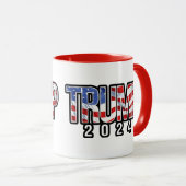 Mug Trump 2024 - Drapeau de la vague (Devant droit)