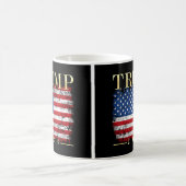 Mug Trump 2024 Elegant Gold Vintage American Drapeau (Centre)