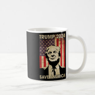 Mug Trump 2024 Sauvez l'Amérique Amérique - Drapeau Él