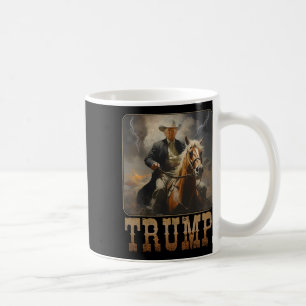 Mug Trump 2025 Président Cowboy Chevauchant Cheval Wes