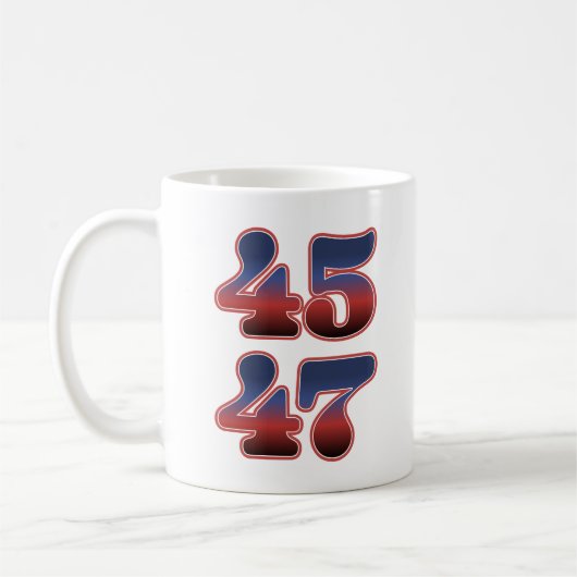 Mug Trump 45 47 Élection Amérique 2024 47e Président (Gauche)
