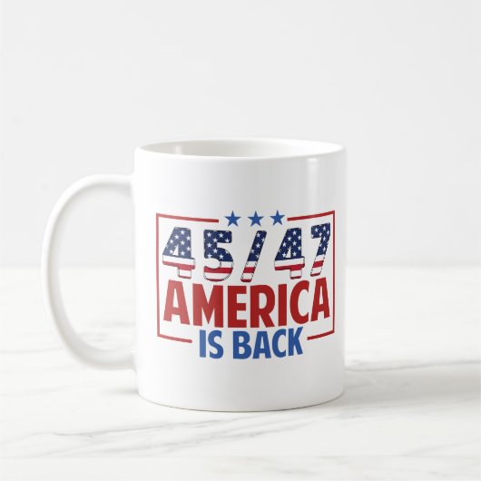 Mug Trump 45-47 L'Amérique est de retour (Gauche)