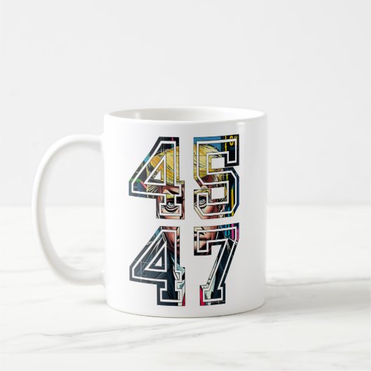 Mug Trump 45 47 | Pop art | président américain (Gauche)