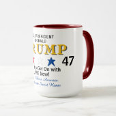 Mug Trump 45 47 Rouge Blanc Bleu (Devant droit)