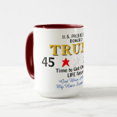 Mug Trump 45 47 Rouge Blanc Bleu (Devant gauche)