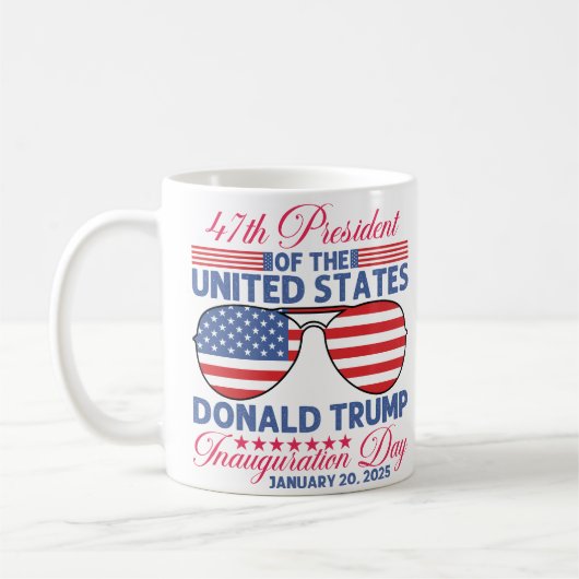 Mug Trump 47e inauguration 2025 (Gauche)
