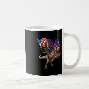 Mug Trump à cheval sur un dinosaure T-rex soutien Trum