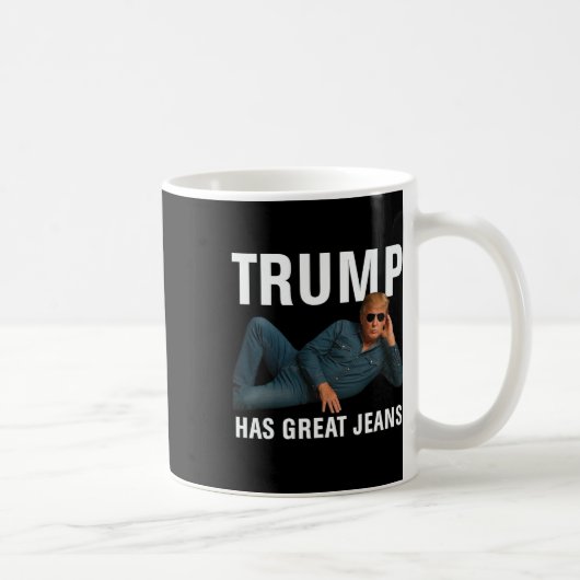 Mug Trump a de grands jeans drôle graphique tee rétro (Droite)