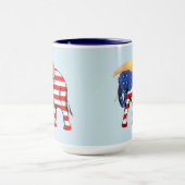 Mug Trump Bad Hair Elephant 15 oz Ringer Mug, ZSSG (Centre)