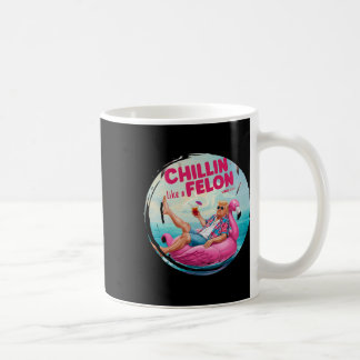 Mug Trump Chillin Comme Un Felon Summer Retro Pool Flo