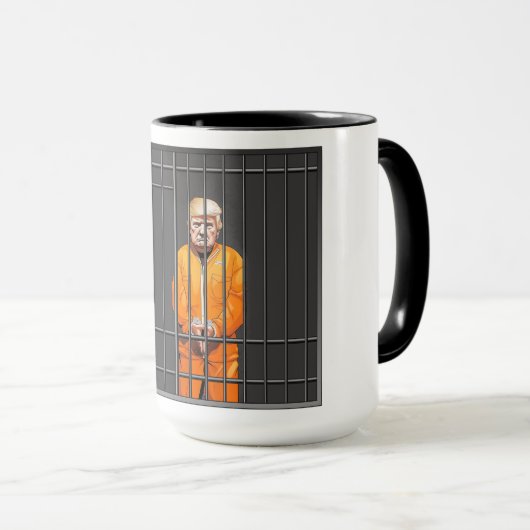 Mug Trump en prison Combo Mug, 15 oz (Devant droit)