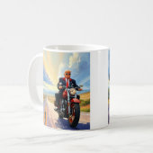Mug Trump équitation Motorcycle passé 47 panneau Beaut (Devant gauche)